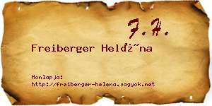 Freiberger Heléna névjegykártya